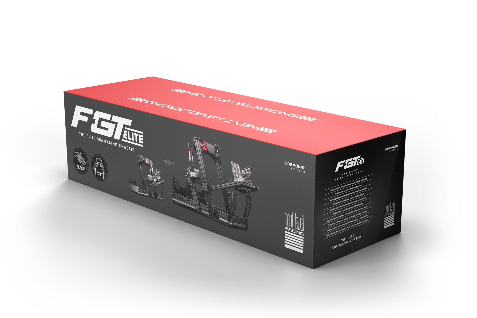 F-GT Elite Formula & GT Racing Simulator Cockpit- Side and Front Mount Edition