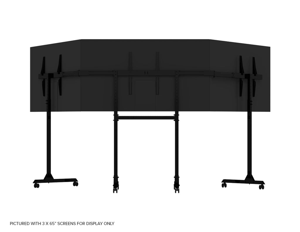 Free Standing Triple Monitor Stand