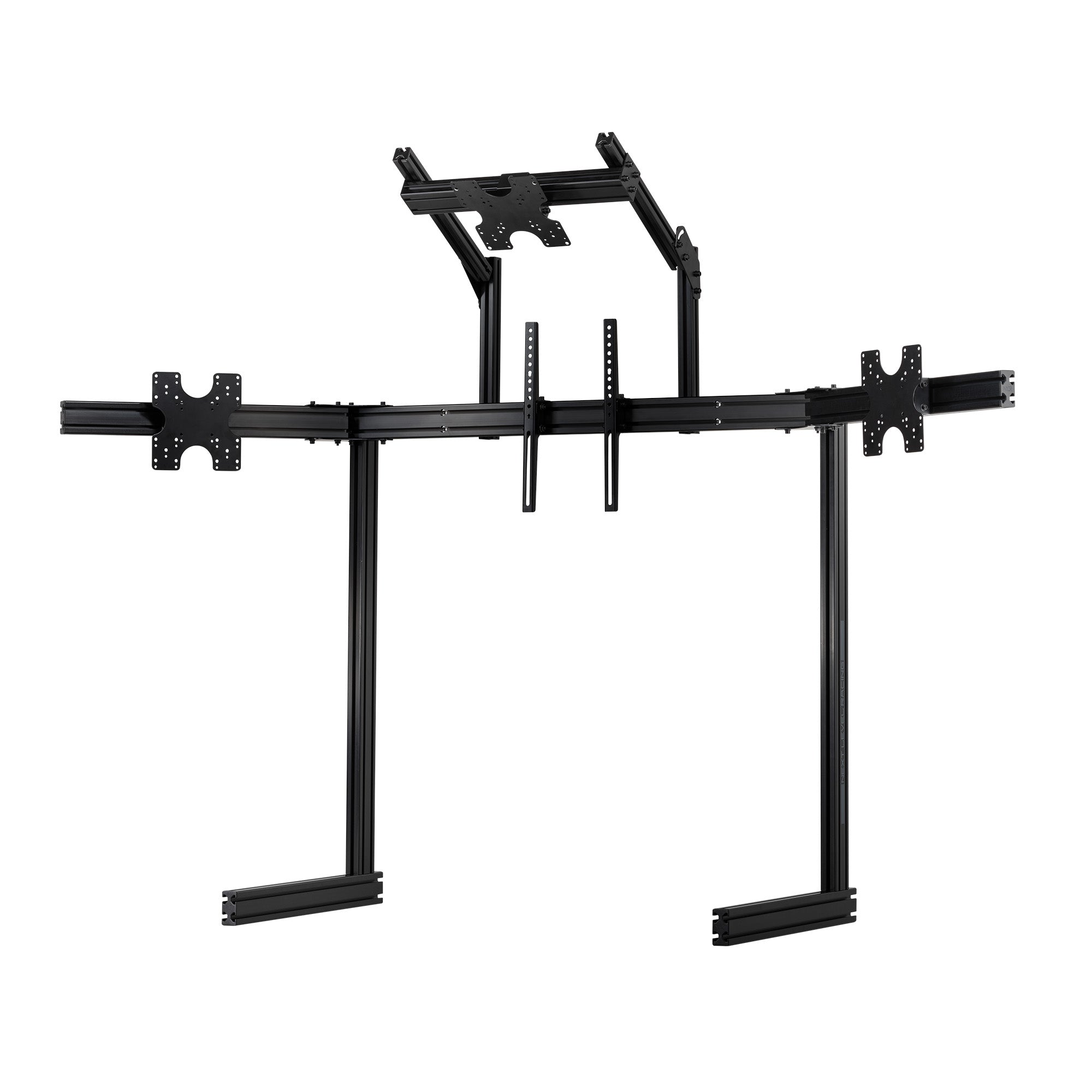Elite Free Standing Quad Monitor Stand - Black Edition