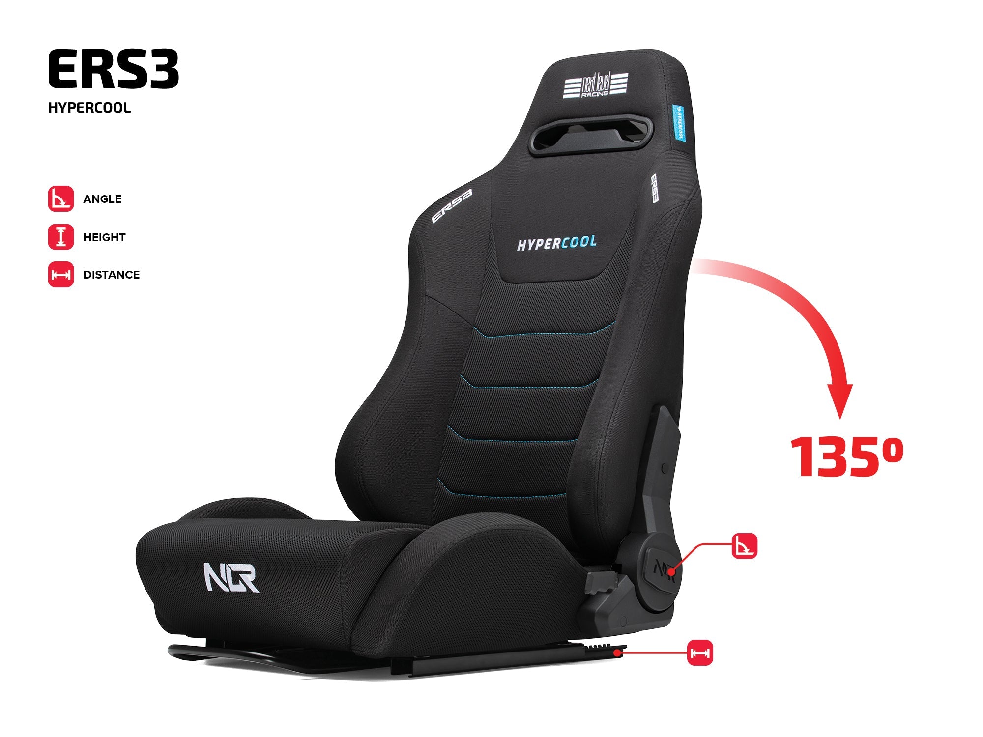ERS3 Hypercool Ventilated Sim Racing Seat